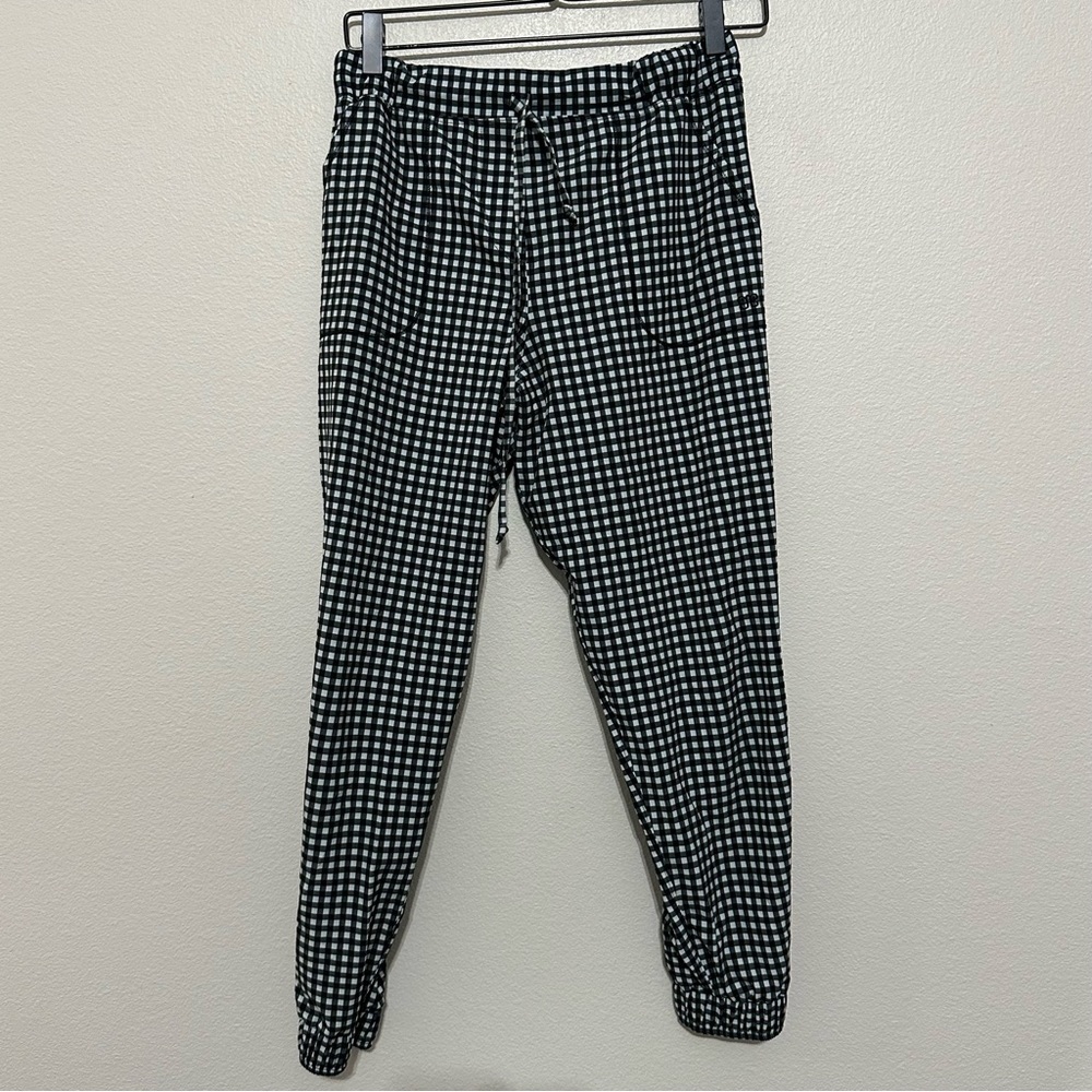Albion Black and White Gingham Jogger Pants